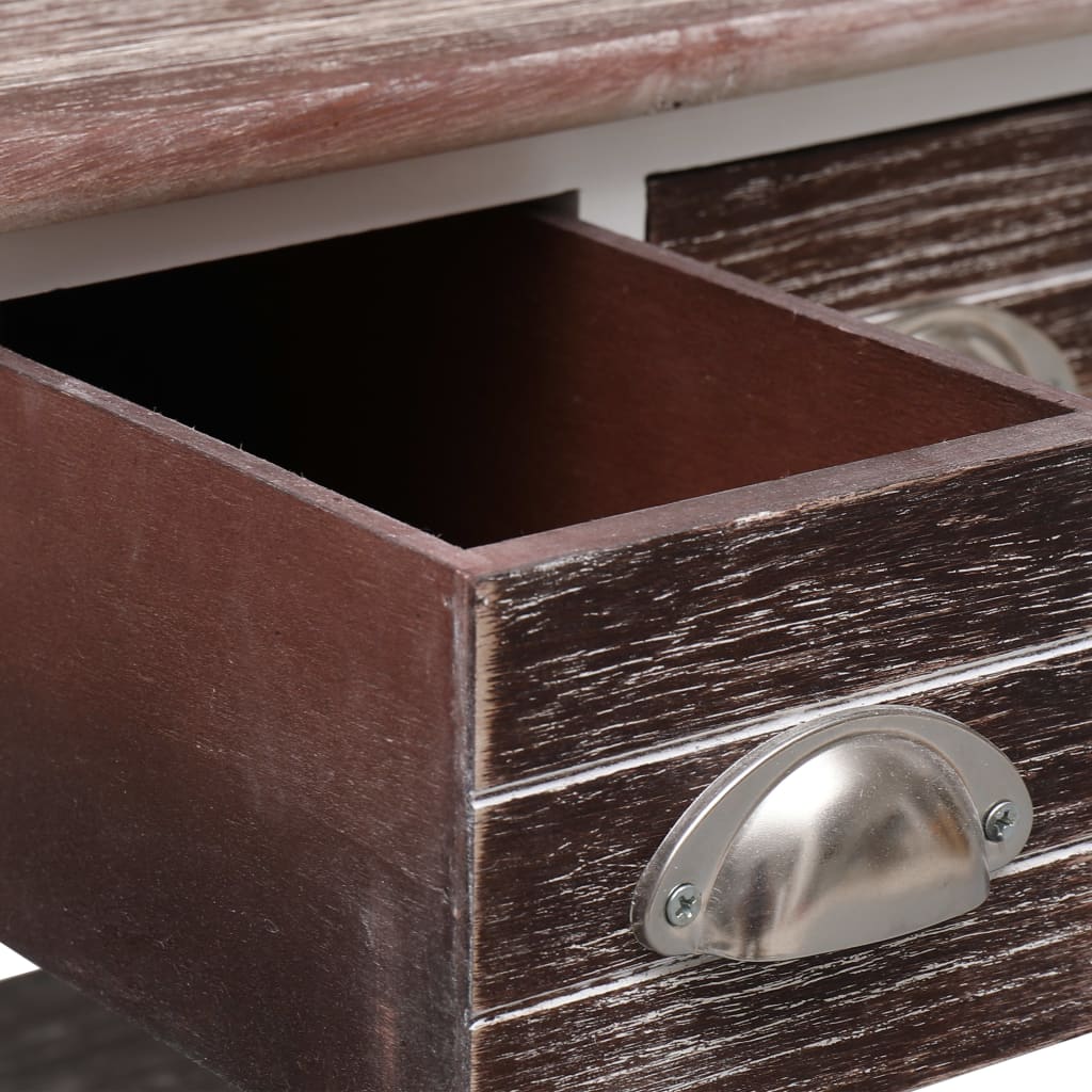 Side Table Brown 40 x 40 x 40 cm Paulownia Wood