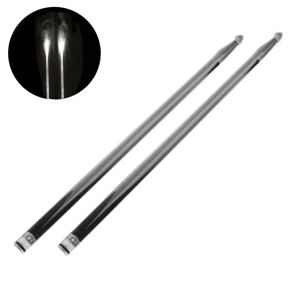 2Pcs Acrylic Light Up Drum Sticks Colorful Fluorescent Drumsticks Drummer Gifts