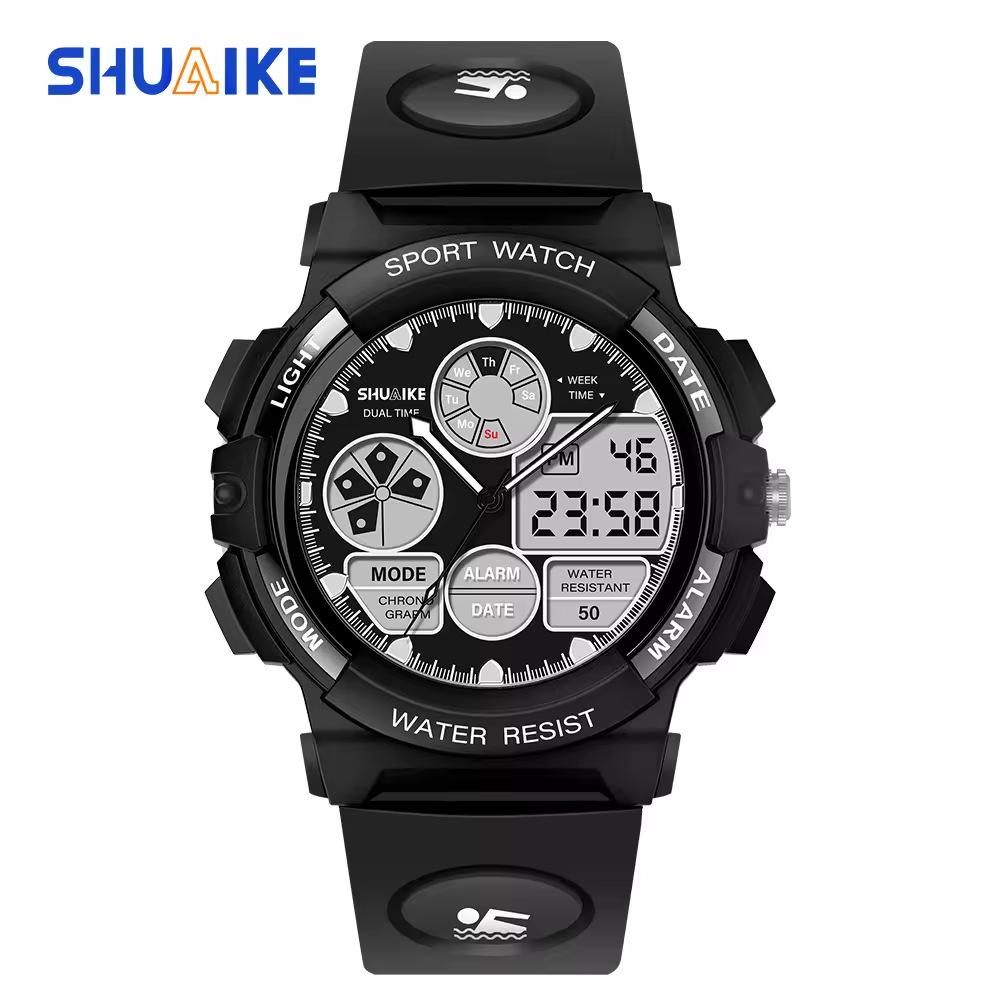 Shuaike 936 Children's Movement 5Atm Waterproof Analog Digital Sports Watch Round Plastic Fashion Watch