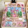 Super Mario Puzzle Warm Flannel Blanket, Printed for Bed Sofa Chair, Ideal for Picnic Travel Home -HE67