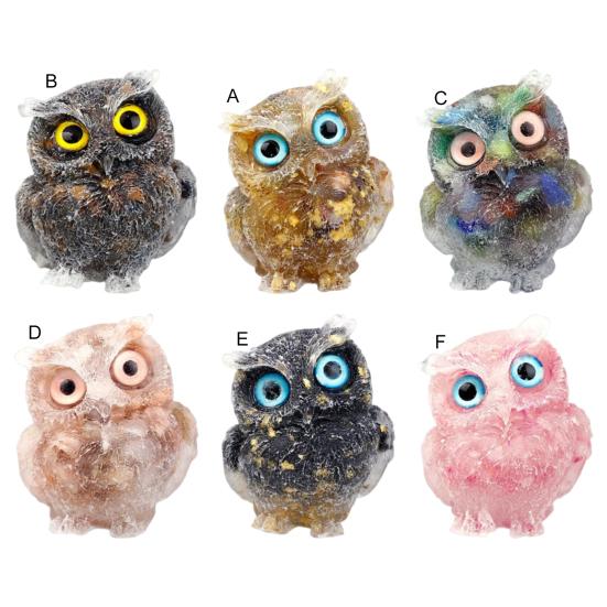 Modern Owl Figurine Fine Workmanship Waterproof Decorative