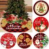 Snowflake Print Christmas Tree Skirt Santa Claus Printed Christmas Decoration Home Holiday