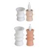 Unique Candle Holder Molds Crafting Molds Round Shape Candle Base Moulds Silicone Texture for Crafting Candlesticks