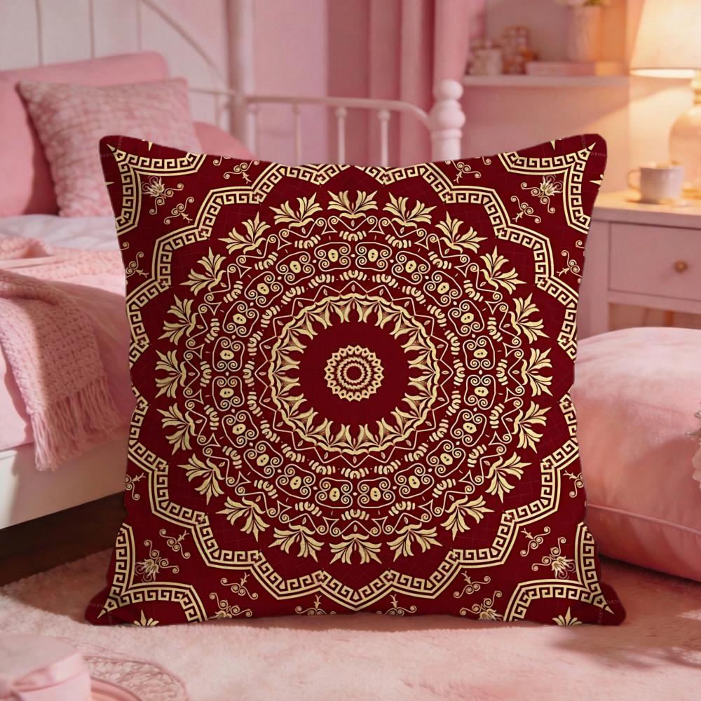 Ornate European Retro MotifS Cushion Cover Premium Comfort Reversible Pillow Cove Two in One Design for Any Room  Car Interior