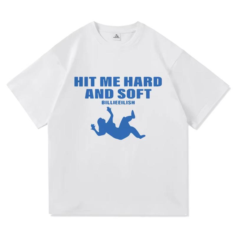 Билли Айлиш Hit Me Hard and Soft The Tour Live in 3D Футболка 2026 Лето Новая Унисекс Женская Хлопковая Оверсайз Футболка Y2K