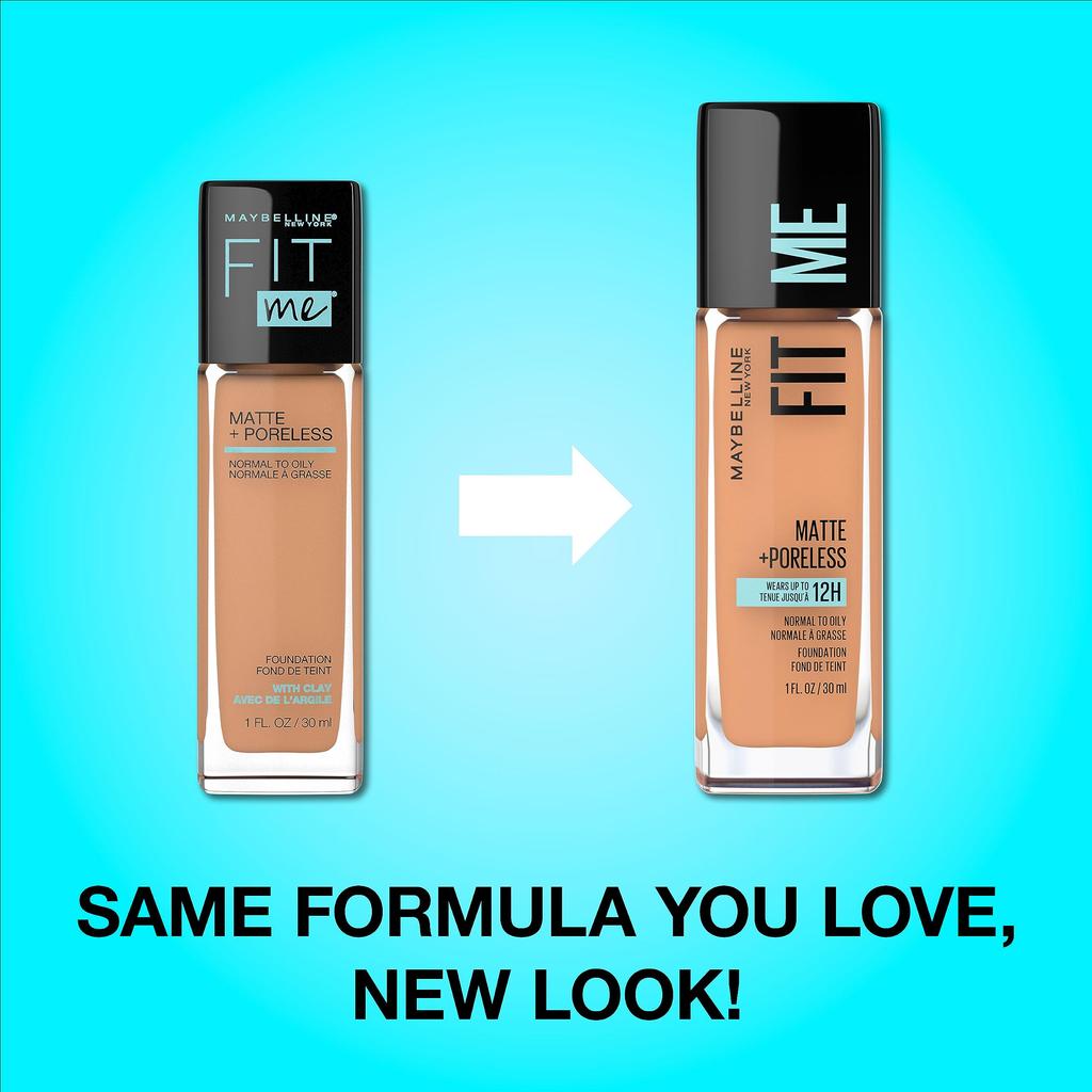 Жидкая тональная основа Maybelline Fit Me Matte Poreless, оттенок Spicy Brown, 30 мл