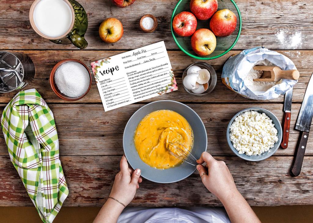 Inkdotpot Карточки с рецептами 4x6 дюймов (Набор из 50) , Толстые двухсторонние карточки премиум-класса - белые карточки для заметок с рецептами в современном стиле