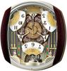 Seiko Часы настенные часы Karakuri часы радио аналоговые Karakuri 6 песен мелодия вращающийся декор темно-коричневый мраморный узор RE564H