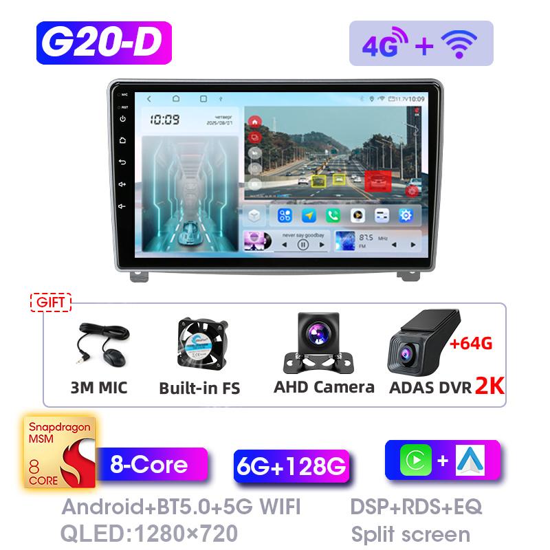 Autoradio GPS Navigation Carplay Multimédia pour Peugeot 407 CC SW 407CC 407SW 2004 - 2011 Android Auto 2 Din Systèmes Intelligents Automobiles