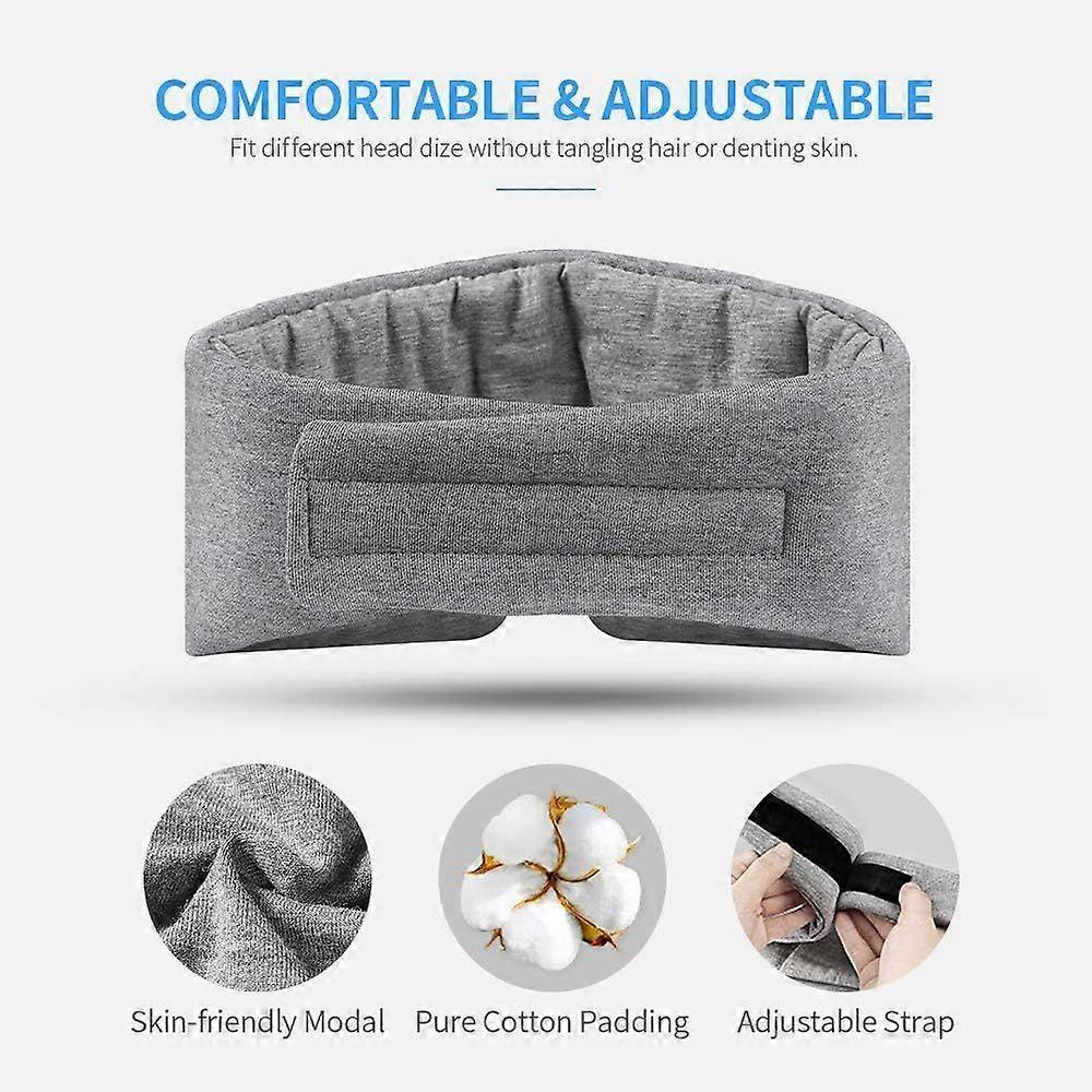 Cotton Sleep Eye Mask for Men - Upgrade Design Blackout Side Sleeper Eyes Cover for Night Sleeping, Large Size Wide Soft Travel
