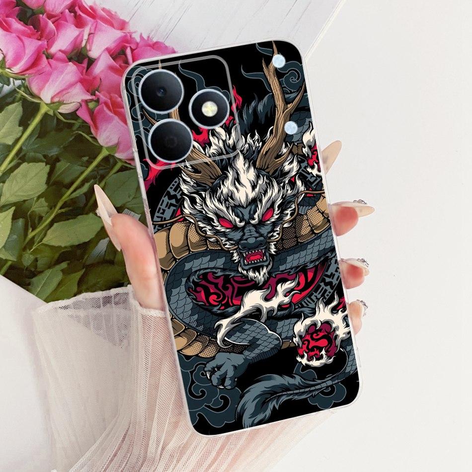 For Realme Note 80 2026 Cool Dragon Tiger Pattern Phone Case For Realme Note80 RMX5388 Soft Silicone TPU Cases Bumpers