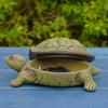Yousheng Имитация Черепахи Шкатулка для хранения украшений с крышкой Полимерная Черепаха Контейнер-органайзер для мелочей и ключей Статуэтка животного Настольное украшение