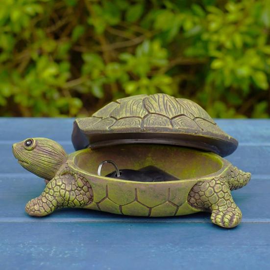 Yousheng Имитация Черепахи Шкатулка для хранения украшений с крышкой Полимерная Черепаха Контейнер-органайзер для мелочей и ключей Статуэтка животного Настольное украшение