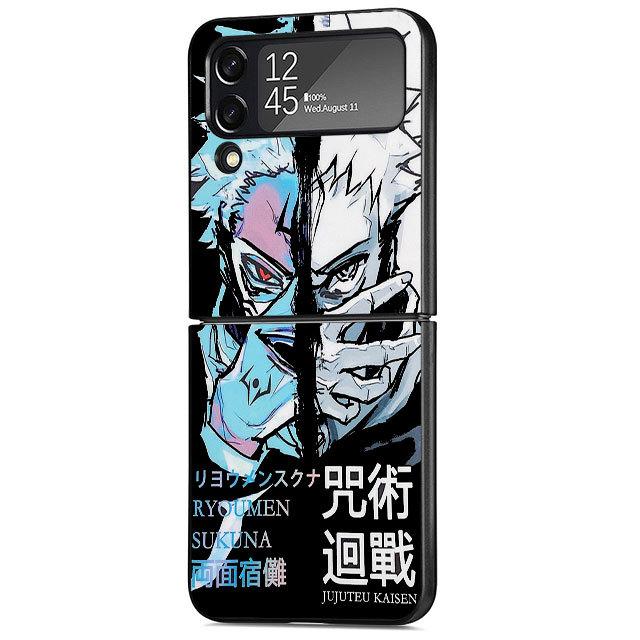 Черный чехол для телефона Samsung Galaxy Zflip3 Zflip Z Flip 3 5g Z Flip 4 Flip3 Zflip Flip4, чехол аниме Jujutsu Kaisen Yuji Bag