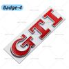 Metal GTI Logo Car Front Grille/Rear Trunk Emblem Badge Sticker Accessories
