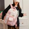 Cute Rabbit Children School Backpack for Teenage Girls Fashionable Splicing Color Contrast Fresh Lady Knapsack Kids Schoolbags