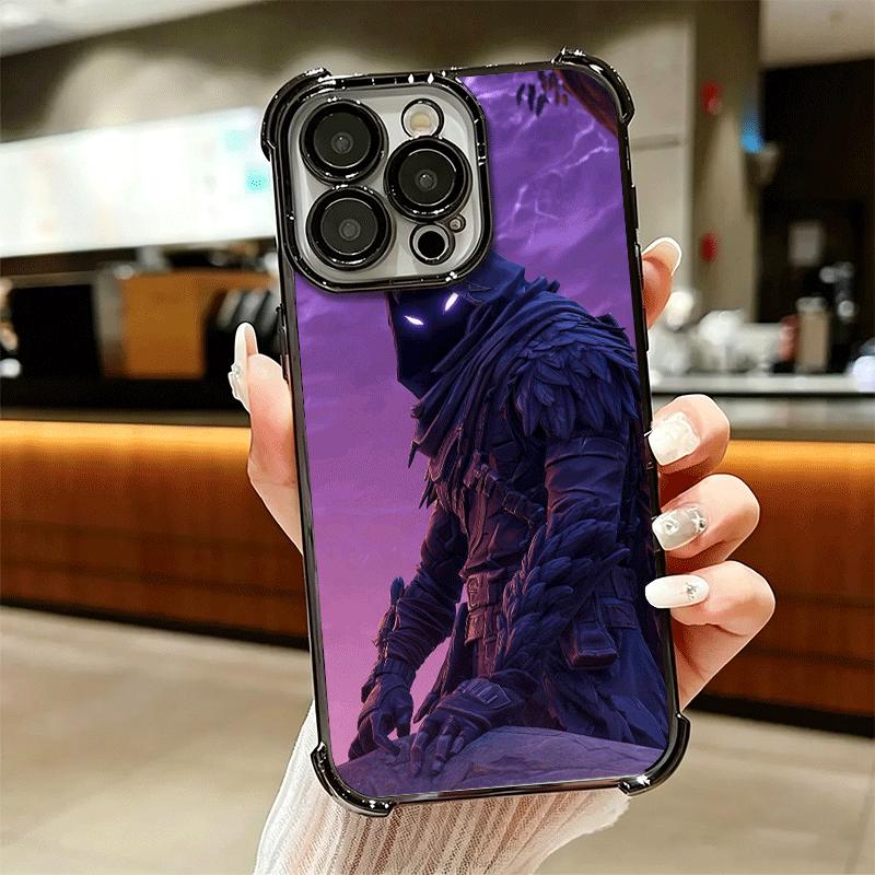 B-Battle R-Royales Plating Phone Case For Iphone 16 17 Pro Max Air 16E 14 15 Plus 12 13 Mini Anti-Fall Airabag Cover