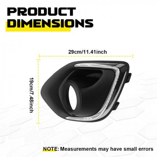 2Pcs/Set Front Fog Lamp Light Cover Bezel Trim For Mitsubishi Outlander 2013-15