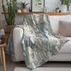 Floral Watercolor Rose Print Fleece Blanket Soft Cozy Throw Blanket for Women Girls Gift
