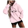 Women's Fashion Casual Fun Print Hooded Sweatshirt Loose Sports Tops Pullover