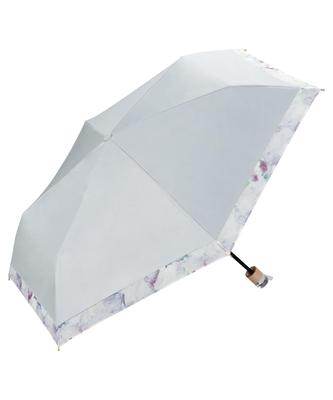 Зонт-трость Organza Gray Light UV для солнечной и дождливой погоды, складной, для поездок на работу и 2026Wpc. Зонт, Блокирующий свет Принт, Мини, Защита от жары/100%