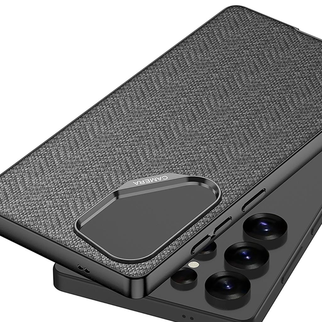 For Samsung Galaxy S25 Ultra Case Skin Touch PC+TPU+Cloth Phone Back Cover