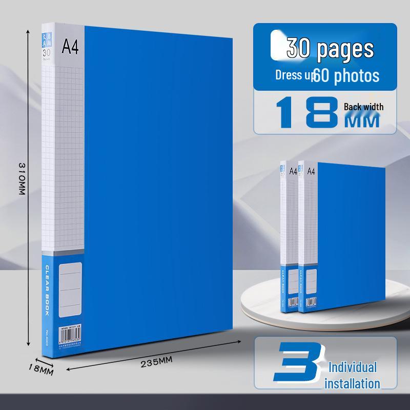 A4 Transparent Multi-layer Document Binder for Office and Study Supplies