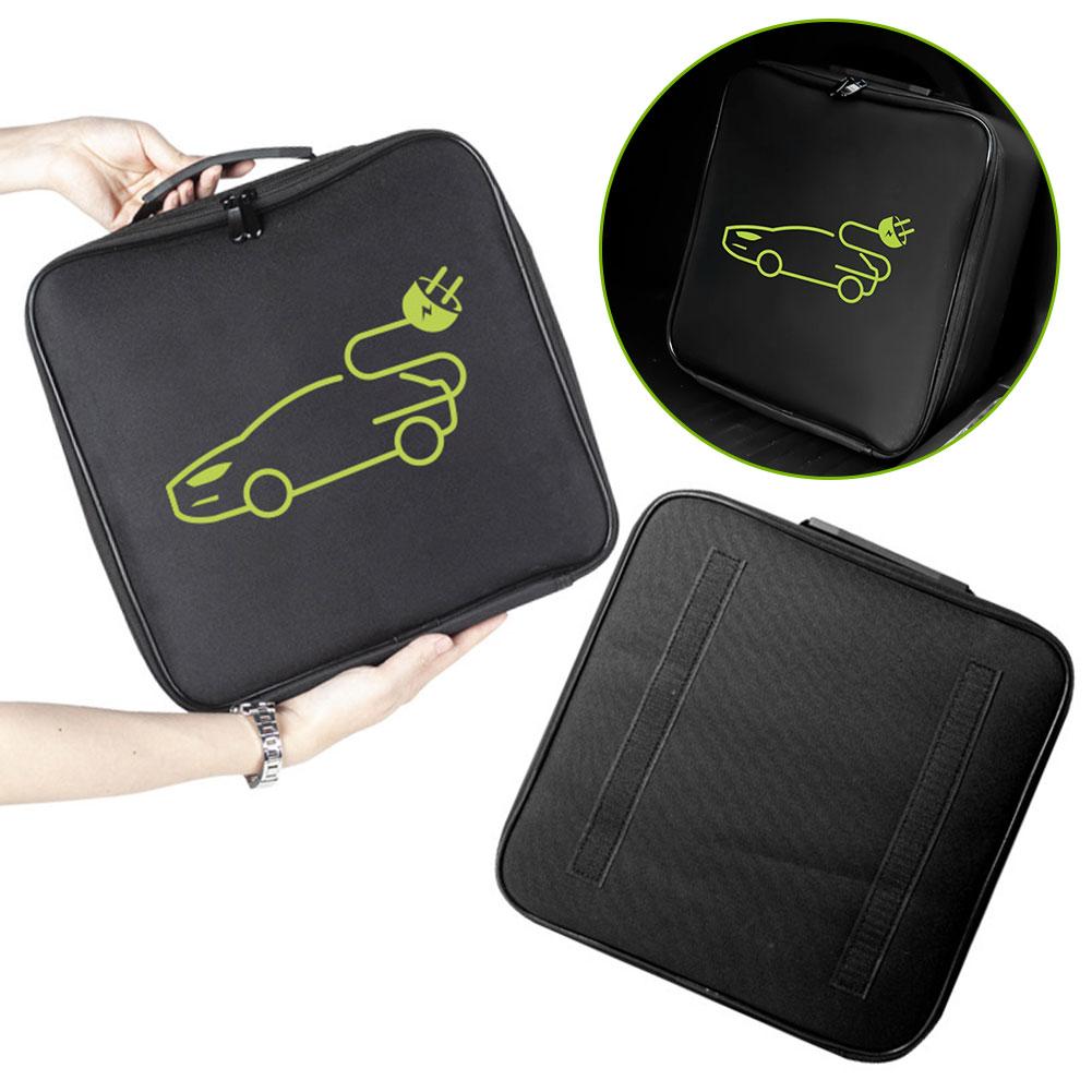 Сумка для хранения пусковых проводов аккумулятора электромобиля, водонепроницаемый органайзер для хранения зарядного пистолета электромобиля, органайзер для автомобильных кабелей