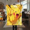 Cartoon Pikachu pattern Flannel Blanket, High quality Comfortable for All Seasons, Home Decor, Warmth and Comfort, Perfect for Gifts.