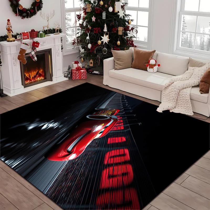 1PC Lightning McQueen Rug - home decoration Carpet For Living Room Bedroom Flooring Computer Chair Area Rug
