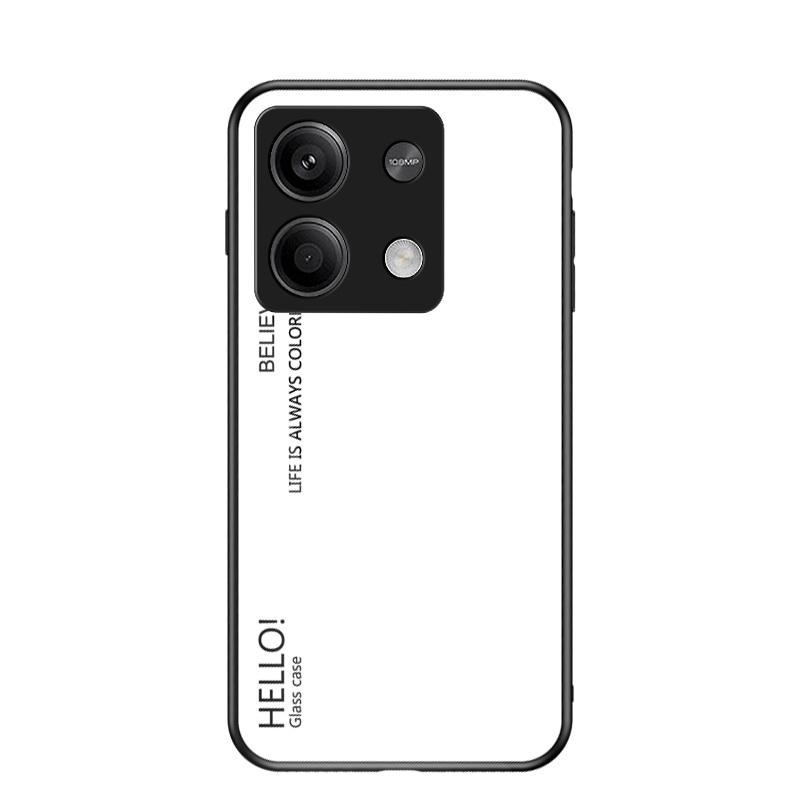 For Xiaomi Redmi Note 13 Note13 Pro+ 5G Case Gradient Aurora Tempered Glass Soft Frame Back Cover Phone Case