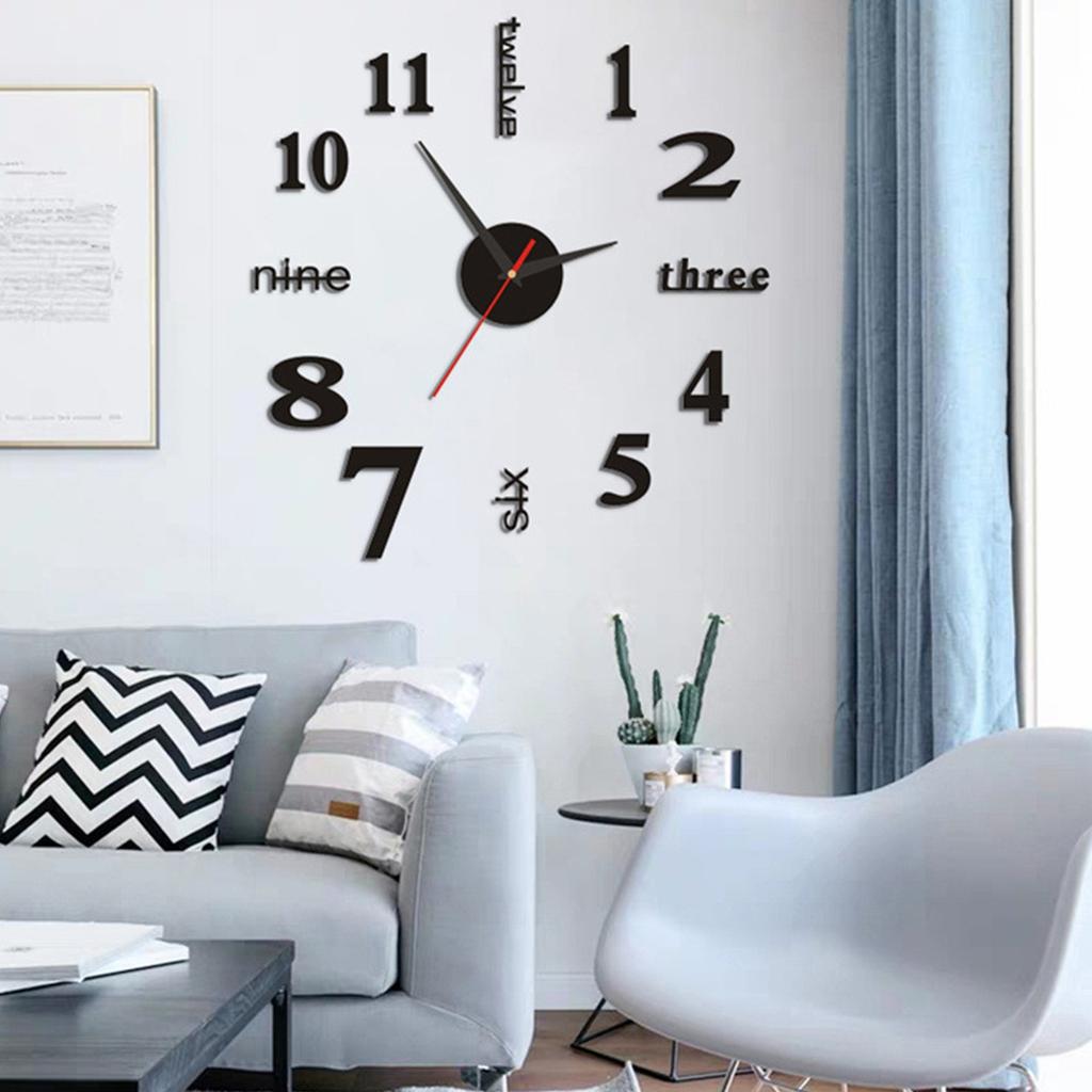 Креативные бесшумные настенные часы «сделай сам», трехмерные декоративные часы для гостиной, европейские часы