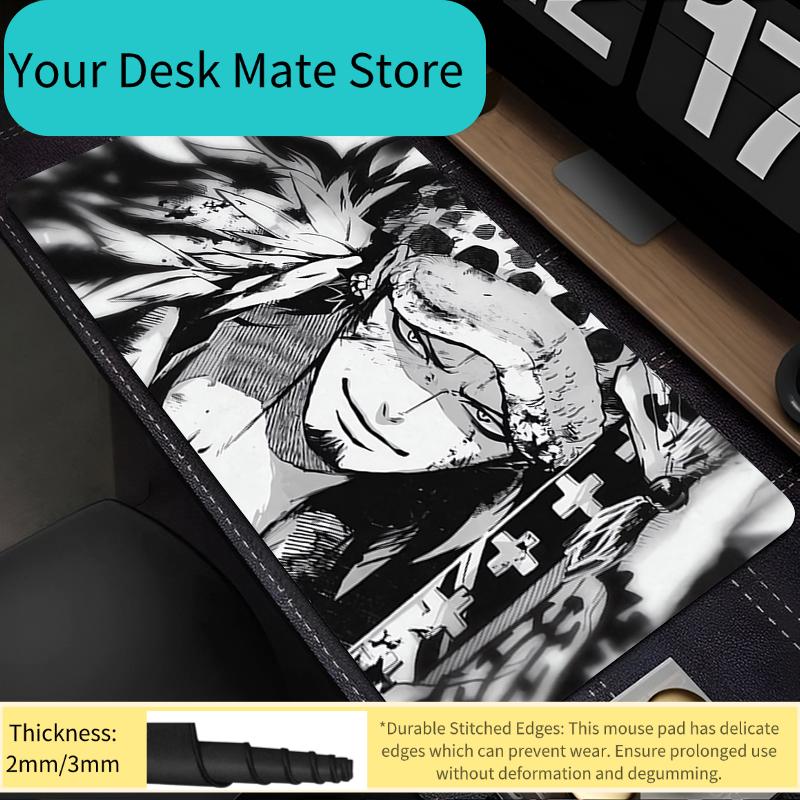 Mouse Pad one piece Law Gamers Decoracion Gamer Desk Mat XXL Mousepad Laptop Gaming Accessories Varmilo Keyboard Carpet