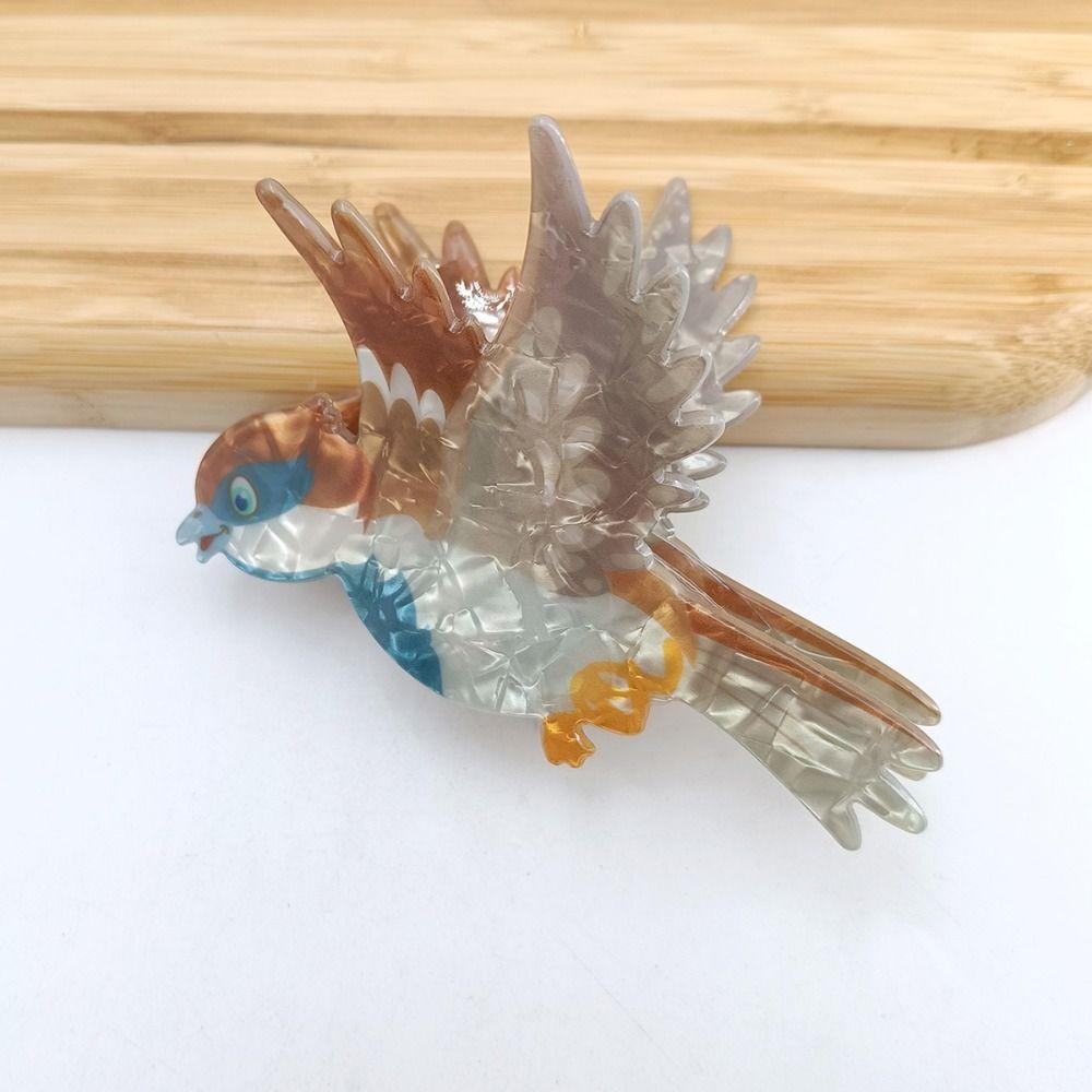 Parrot Bird Hair Clip Korean Style Cartoon Animal Shark Clip Personalized Acrylic Hair Claw Female