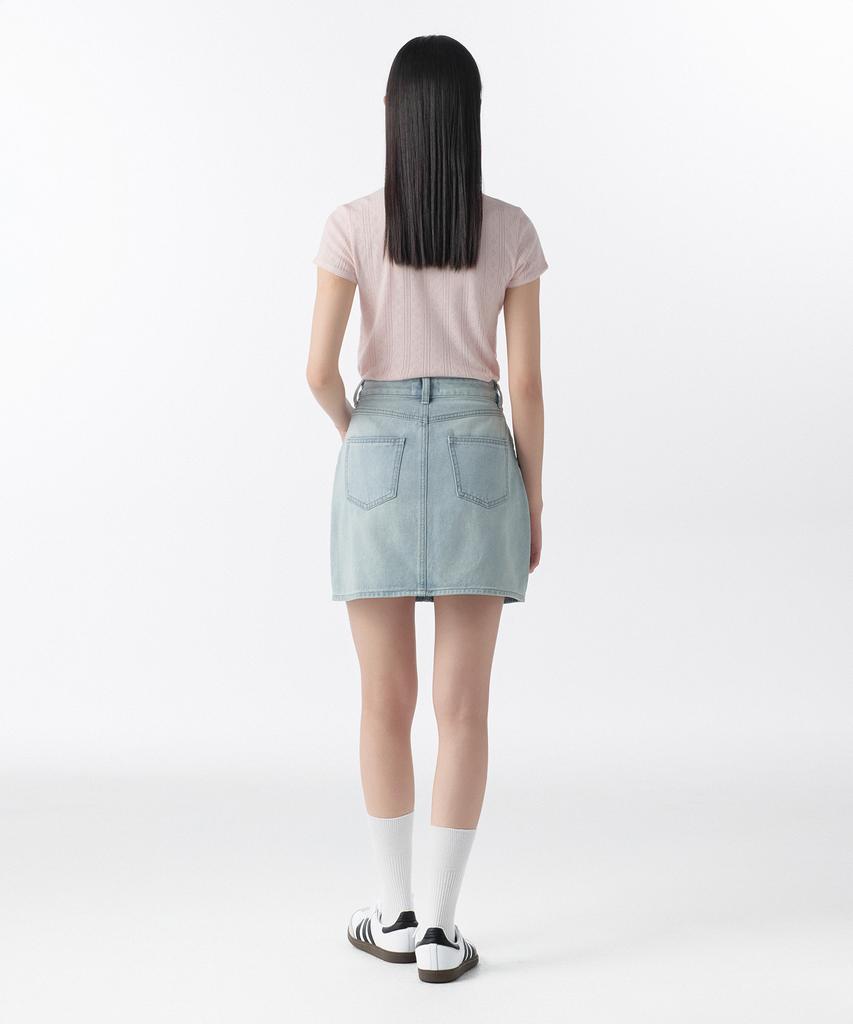 Musinsa Standard Woman Women'S Denim Mini Skirt [Sky Blue]