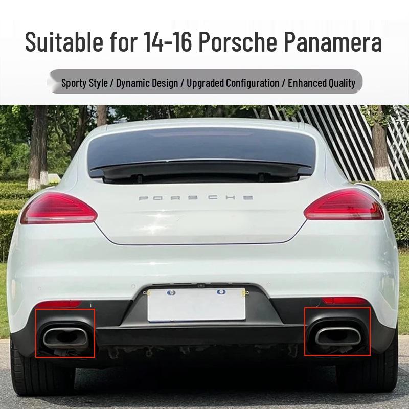 Совместимо с Porsche Panamera 2014-16, насадки на глушитель с четырьмя выхлопами, модификация задней части GTS