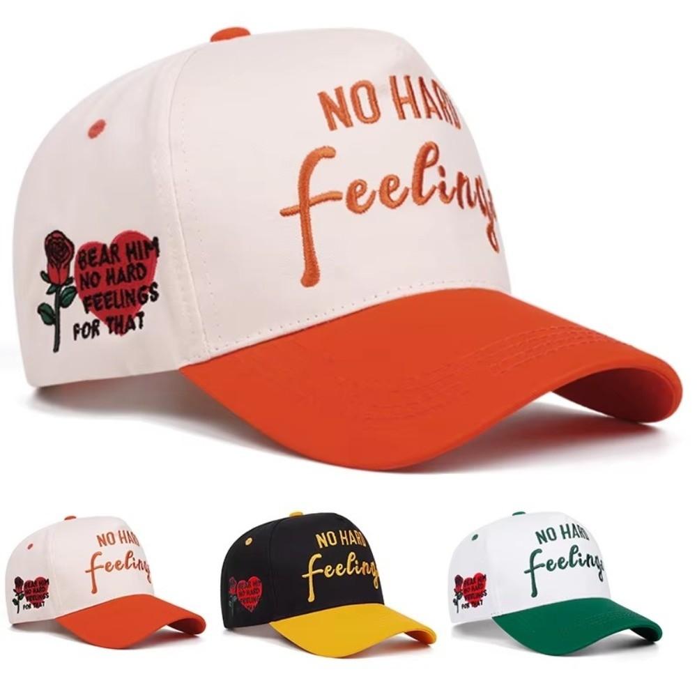Rose Embroidery Duckbill Hats NO HARD Letter Casual Caps Fashion Baseball Caps Outdoor