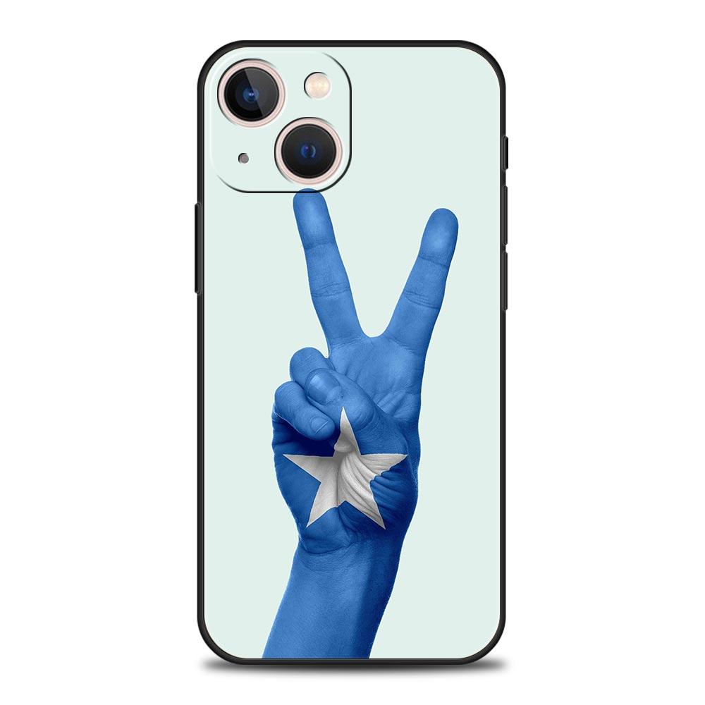 Чехол для телефона с флагом Сомали для iPhone 17 Air 16 Plus 13 15 14 12 11 Pro MAX 7 8 SE Мягкий ТПУ Ударопрочный Чехол Funda