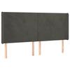 VidaXL LED Headboard Bedroom Furniture Double Bed Accessory Head of Bed Frame Interior Dark Grey 3123829