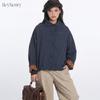 HeyHenry Womens Casual Loose Fit Stand Collar Jacket Long Sleeve Drawstring Coat