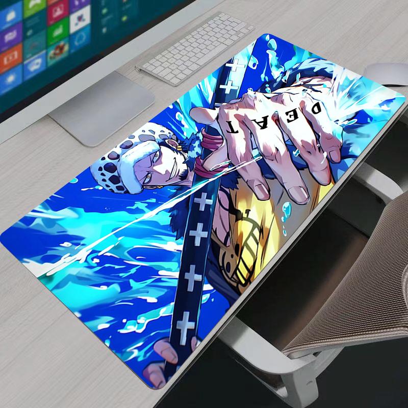 One Piece Heart Pirates Logo Yellow Spotted Anime Gaming Mouse Pad Large Desk Mat