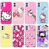 KT68 Прекрасный чехол Hello Kitty для Samsung A04 A14 A23 A34 A54 M23 M33 M52 M53 Realme 10 9 C30S C35 C55 VIVO Y02S Y21 Y33S Y51 X80 Pro Прозрачный чехол