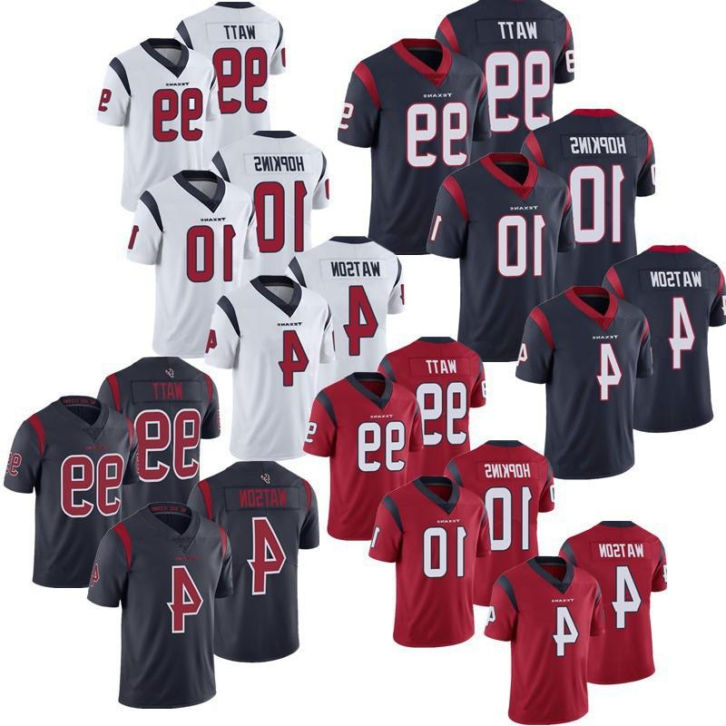 Mens NFL Houston Texans Custom Embroidered Football Jersey - Watson Watt Hopkins Player Names Numbers