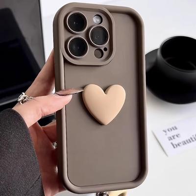 Милый силиконовый чехол для телефона INS 3D Love Heart для iPhone 11 12 13 14 15 Pro Max XS XR 7 8 Plus SE 2020, противоударный чехол-конфетка