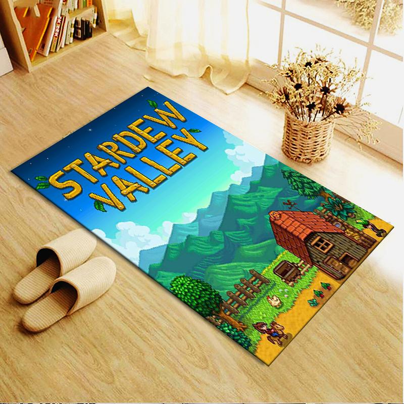 2025 Новый ковер Stardew Valley для гостиной, спальни, дома, украшение дивана, игровая коврик для детей, нескользящий напольный коврик179
