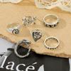 Цветок Резьба Звезда Луна Ретро Ювелирные Изделия Женский Очарование Ночной Клуб Темперамент Кольцо Набор