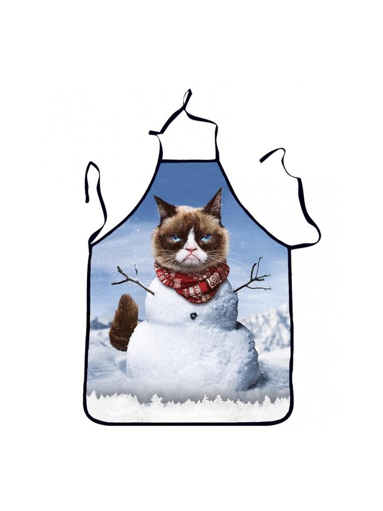 Polyester Waterproof Apron With Fun Cartoon Prints For Couples Cooking And Party Use