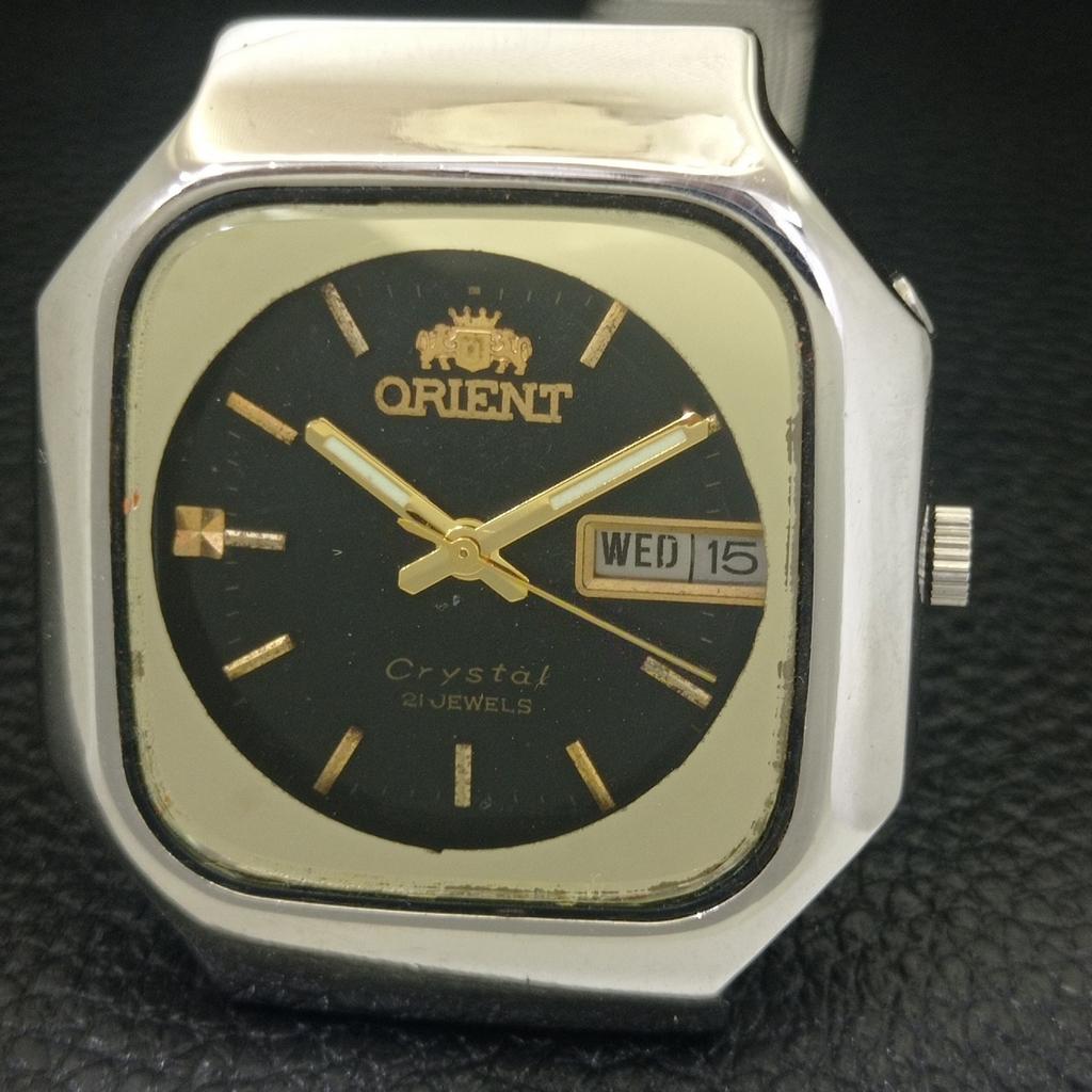 АВТОМАТИЧЕСКИЕ ВИНТАЖНЫЕ ЧАСЫ ORIENT CRYSTAL 46941 ЯПОНИЯ МУЖСКИЕ ОРИГИНАЛЬНЫЙ ЦИФЕРБЛАТ a703474-1 R213c-a703474