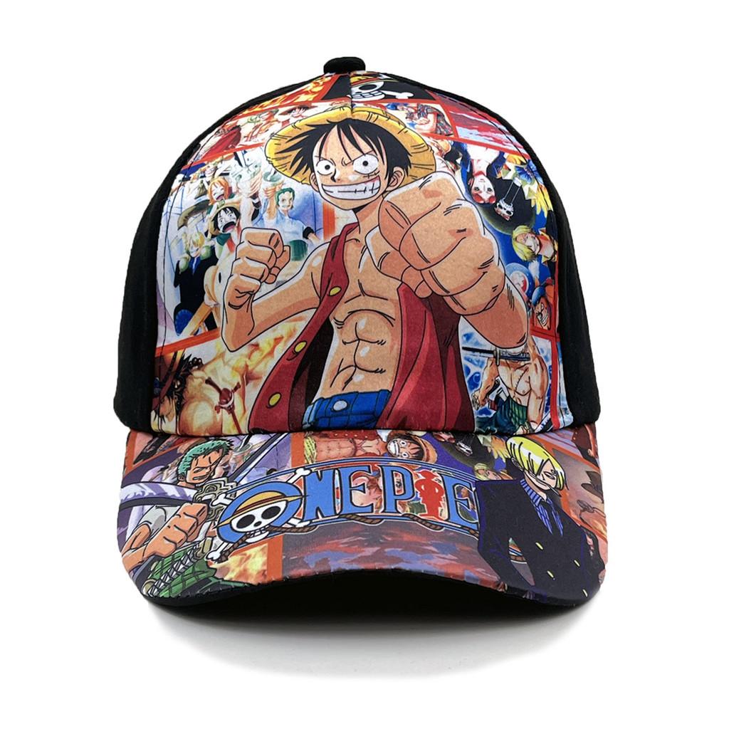 Детская бейсболка One Piece с принтом из полиэстера, защита от солнца для летнего использования на улице