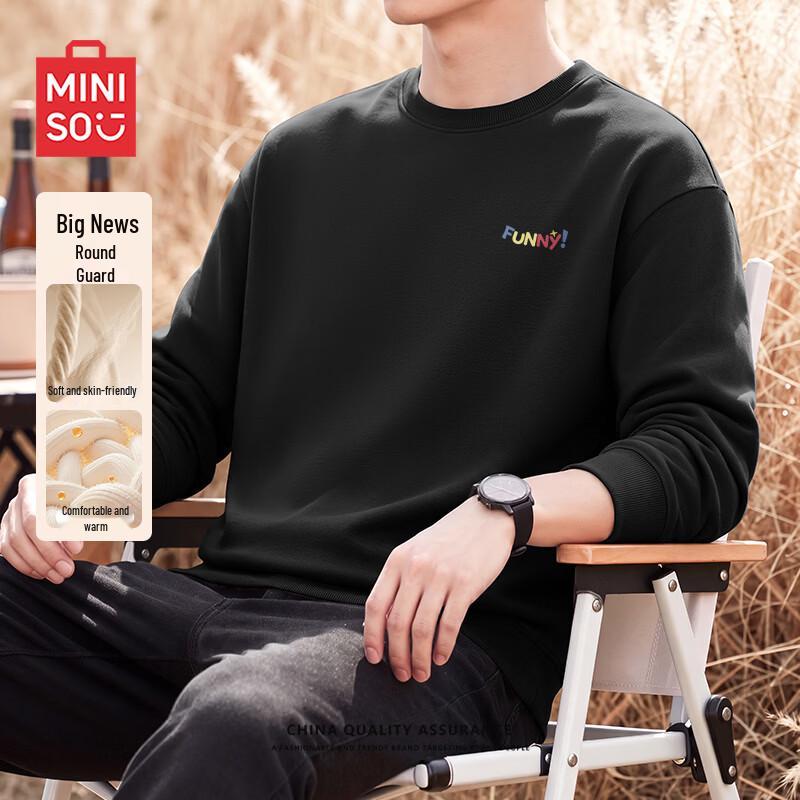MINISO Мужской повседневный свитшот с круглым вырезом